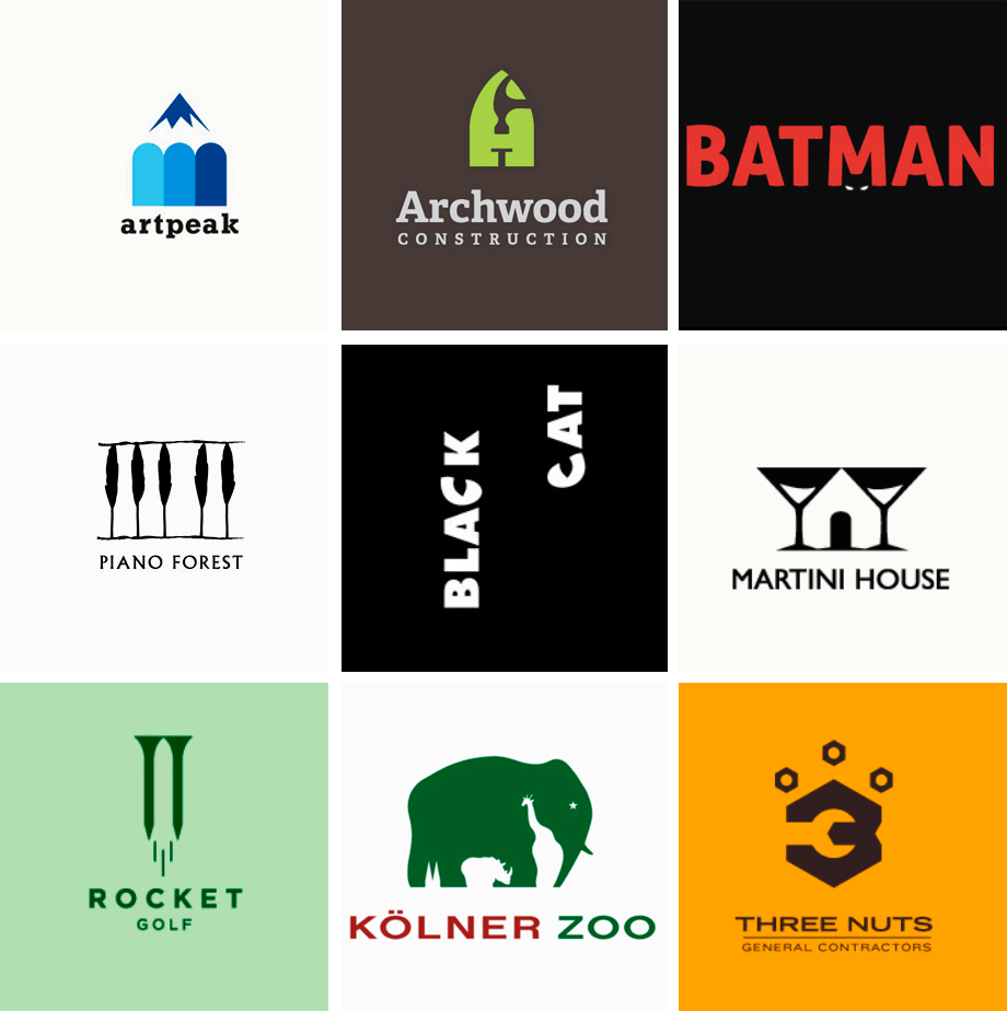 Beispiele für Logos mit negativem Raum